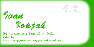 ivan kopjak business card